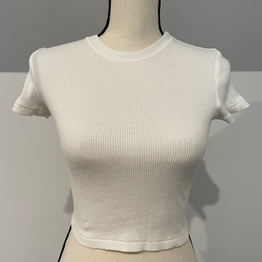 John Galt White Crop Top